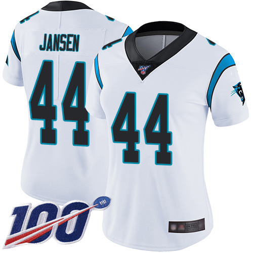 Carolina Panthers Limited White Women J.J. Jansen Road Jersey NFL Football 44 100th Season Vapor Untouchable